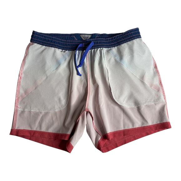 Columbia PFG Boardshorts Blue Mens Swim Trunks Zippered Pocket Large Vacation - Picture 10 of 15